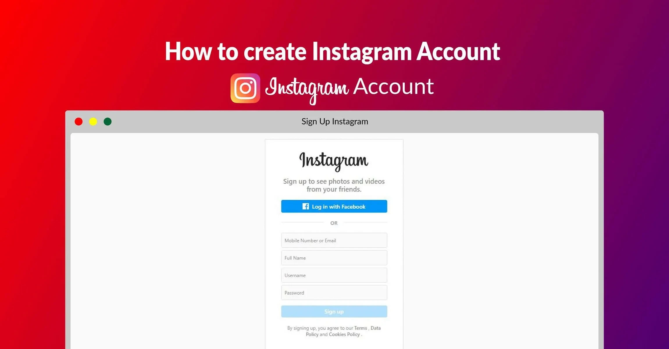 How to create Instagram Account | Best Guide - Fileion.Com